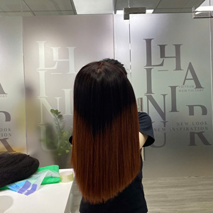 Os droit Ombre marron couleur dentelle transparente 100% os vietnamien droit qualité Super cheveux humains de haute qualité - Product Image 4