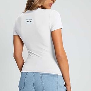 เสื้อยืดคอกลมแขนยาวสำหรับผู้หญิง สกรีนโลโก้ตามสั่ง ตัดเย็บคุณภาพสูง - Product Image 6