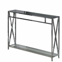 Table console de luxe moderne avec plateau en pierre frittée imitation marbre, cadre doré poli, base en acier inoxydable, à prix abordable