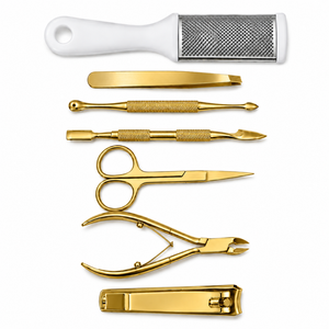 Kit de manucure professionnel 7 en 1 en acier inoxydable, outils de manucure de luxe durables, ensemble portable pour adultes avec coupe-ongles et ciseaux - Product Image 4