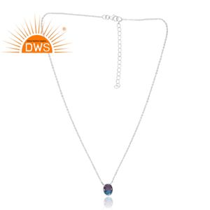 Meilleur Design Collier pendentif en argent sterling 925 avec tourmaline naturelle bio Fabrication de bijoux personnalisés - Product Image 4