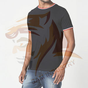 Camisetas de algodón 100% para hombre al por mayor, mejor precio, MOQ bajo, logotipo personalizado, servicios OEM y ODM. - Product Image 2