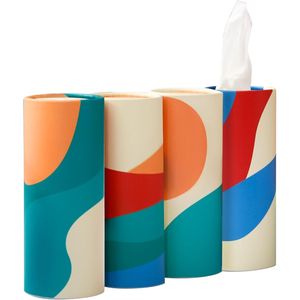 Portabicchieri per Auto con Contenitore per Fazzoletti, Porta Fazzoletti da Viaggio a Cilindro - Product Image 1