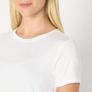 Camisetas Modernas de Cuello Redondo para Mujer, al por Mayor, de Spandex/Algodón, Estilo Urbano Holgado, Verano, Ecológicas y Transpirables - Product Image 5