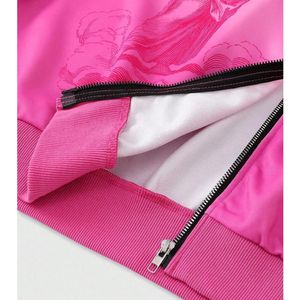 Sweat-shirts à capuche zippés personnalisés roses avec motif graphique pour hommes, style Y2K, motif ange, coupe oversize, haute qualité, épais, streetwear, vente en gros - Product Image 3
