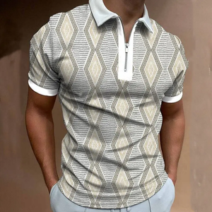 เสื้อเชิ้ตแขนสั้นผู้ชายสำหรับฤดูร้อน ระบายอากาศได้ดี แห้งเร็ว สไตล์ลำลอง แฟชั่น ผลิตจากเส้นใยโพลีเอสเตอร์ 100% - Product Image 3