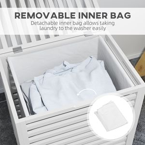 Cesto per Bucato Ecologico in Bambù da 15L con Coperchio e Fodera Rimovibile, Pieghevole e Salvaspazio per Uso Domestico - Product Image 5