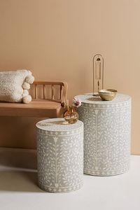 Handmade Bone Inlay <b>Stool</b> Luxury Decorative Side <b>Table</b> for Home Furniture - Product Image 3