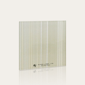 Paneles de vidrio personalizados para paredes Texto estriado grabado al ácido Esculturas interiores de colores arenadas Uso del diseñador - Product Image 6
