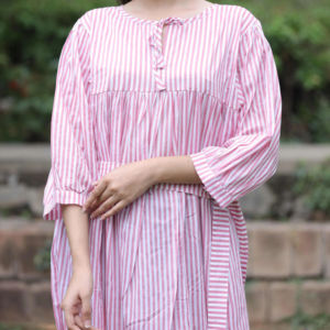 Indian Hand Block Floral Printed Cotton Dress New Trendy Summer Casual Wear for Wedding Handmade Woven Eco-Friendly Gift - Product Image 1