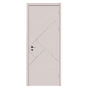 Porte en bois MDF massif au design moderne, étanche et anti-fissuration, pour chambre, salon, cuisine, appartement, école, entrepôt, finie - Product Image 1