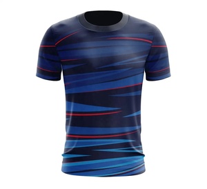 Camiseta con logotipo de impresión Digital personalizada de poliéster 100%, camiseta transpirable de talla grande para correr, Camiseta deportiva por sublimación - Product Image 1