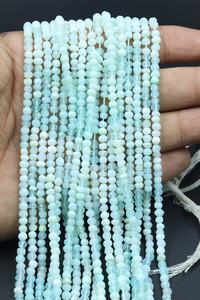 Cuentas de Rondelle facetadas de ópalo peruano Natural de calidad de 4mm para la fabricación de joyas - Product Image 4