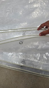 Bâche tissée imperméable avec œillets pour usage extérieur, auvent, tissu uni teint de poids moyen - Product Image 6