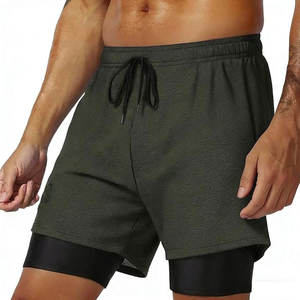 Pantalones Cortos Deportivos para Hombre, Ligeros, Transpirables, para Correr, Gimnasio, con Bolsillos con Cremallera y Tela Elástica - Product Image 1
