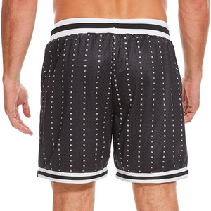 Shorts de basketball en mesh double couche pour hommes, imprimé léopard intégral, coupe 5 pouces, sublimation personnalisée, style hip-hop streetwear - Product Image 2