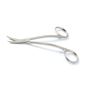 Ciseaux chirurgicaux dentaires professionnels La Grange courbés pour l'insertion de sutures et la coupe de tissus, en acier inoxydable - Product Image 4
