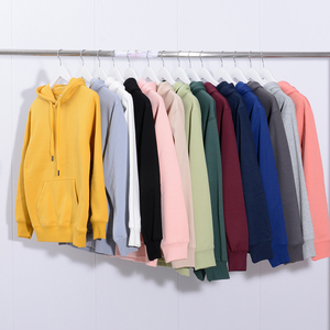 Autumn 350gsm Polyester/Cotton Hooded Pullover Sweatshirt Premium Heavy Fleece Regular Fit Custom Men's Hoodies - Product Image 1