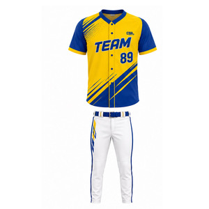 Uniforme de baseball personnalisé pour équipe, maillot et pantalon respirants sublimés, conçus pour les entraînements et les matchs de ligue - Product Image 1