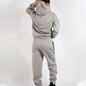 <b>Women</b> Oversized Solid Color <b>Fleece</b> Pullover Sweatshirt <b>Joggers</b> Set Cotton Tracksuit Casual Winter Wear Loose Fit Trousers - Product Image 2