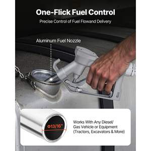 12V DC <b>Fuel</b> <b>Transfer</b> <b>Pump</b> 20 GPM Manual Nozzle Discharge Diesel Gasoline Extractor Suction Pipe Biodiesel <b>Pumps</b> - Product Image 3