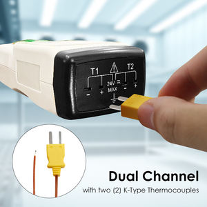 Termómetro de Doble Canal Tipo K de Alta Precisión |   Medidor de Temperatura Diferencial Industrial Portátil T1-T2 (OEM Disponible) - Product Image 2
