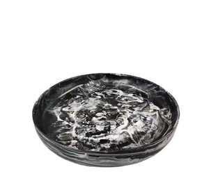 Nuevas llegadas: Plato de ensalada de resina hecho a mano con textura Aqua Swirl, platos decorativos para el hogar, utilizados en el hogar, hoteles, restaurantes y bares. - Product Image 6