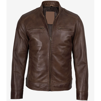 Nouvelle Arrivée 2026 OEM – Veste en Cuir de Vachette Marron Foncé Authentique pour Hommes – 100% Haute Qualité, Faible MOQ – Vestes Chauffantes Tendance pour l'Hiver