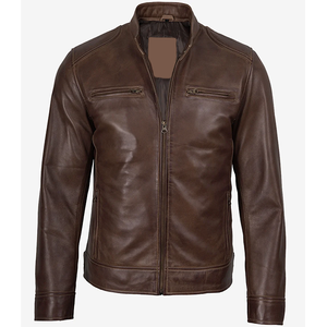 Nouvelle Arrivée 2026 OEM – Veste en Cuir de Vachette Marron Foncé Authentique pour Hommes – 100% Haute Qualité, Faible MOQ – Vestes Chauffantes Tendance pour l'Hiver - Product Image 6