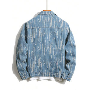 Blouson Bomber en Denim Noir Écologique le Plus Vendu pour Hommes avec Logo Personnalisé, Col Montant Hiver, 100% Coton - Product Image 2