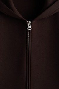 <b>Women's</b> <b>Black</b> Knitted Zip-Up <b>Hoodie</b> Drop Shoulder Long Sleeve Pullover Sweatshirt Eco-Friendly Kangaroo Pocket - Product Image 5