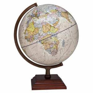 Globo terráqueo vintage iluminado de 30 cm, mapa retro de sobremesa con base de madera maciza |   Decoración de Hogar de Lujo y Regalos, Herramienta de Aprendizaje Geográfico - Product Image 3