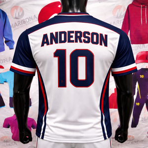 Maillot de football imprimé par sublimation à manches courtes pour clubs, équipes, ligues, séchage rapide, respirant, tissu 100% polyester, broderie personnalisée - Product Image 6