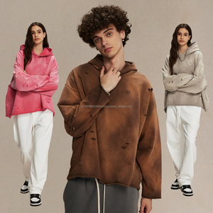 Fabricant de sweats à capuche streetwear, sweats à capuche personnalisés en coton mélangé 450 grammes, sweats à capuche lavés à la machine, sweats à capuche pour femmes et hommes - Product Image 3