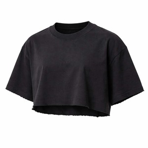 เสื้อยืดโอเวอร์ไซส์ทรงครอปชาย ตัดขอบดิบ สไตล์สตรีทแวร์ โลโก้สั่งทำ ผ้าฝ้าย แฟชั่น - Product Image 5