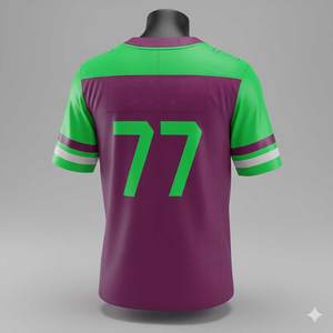 Camisetas de Fútbol Americano Sublimadas Personalizadas al por Mayor, Camisetas Transpirables de Manga Corta 100% Poliéster, Personalizables, Unisex - Product Image 2