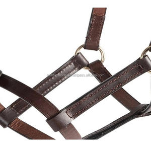 Top Trending hecho a mano marrón Premium cuero acolchado caballo Halter con doble costura resistente cuero genuino Halter caballo - Product Image 5
