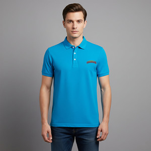 เสื้อผู้ชายคุณภาพสูง ผ้าฝ้ายถัก 100% สีพื้น พร้อมสกรีนโลโก้แบบ DTF แห้งเร็ว ระบายอากาศได้ดี แขนสั้น - Product Image 1