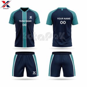 Maillots de football 7V7 légers et respirants pour hommes, col en V, manches courtes, nom et logo personnalisés, 100% polyester, séchage rapide, uniforme - Product Image 5