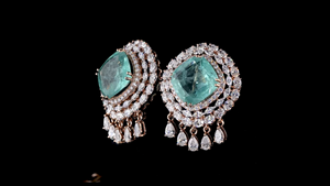 Russian <b>Emerald</b> and Lab Grown Diamond 14K Gold IGI Certified <b>Stud</b> Earrings for Women Bridal Party Wear Statement Wedding Jewelry - Product Image 4
