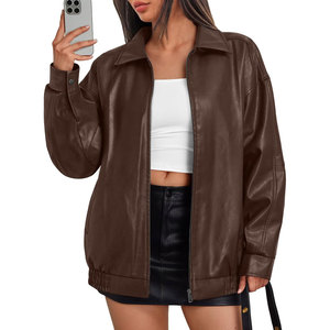 Nueva Chaqueta de Cuero de Piel de Oveja para Mujer, Color Sólido, Alta Calidad, Impermeable, Chaquetas de Cuero Genuino Personalizadas - Product Image 4