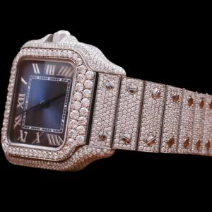 Reloj de Lujo para Hombre con Diamantes Moissanite en Oro Blanco, Estilo Hip Hop Original, VVS, con Certificado de Autenticidad, Moderno y Elegante - Product Image 4