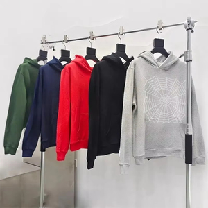 Sweat-shirts à capuche pour hommes en coton 100% de qualité supérieure, avec logo frontal, en molleton, coupe ample, impression en relief, respirants, service OEM - Product Image 1