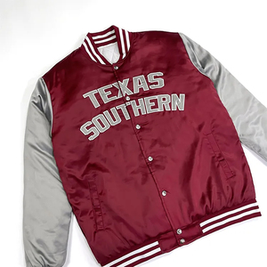 High Quality Custom Patch Embroidery Varsity Bomber <b>Jacket</b> Preppy <b>Summer</b> Casual <b>Lightweight</b> Single Button Reversible Waterproof - Product Image 2