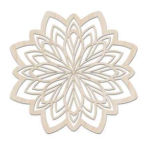 Panel Decorativo de Pared de Madera con Diseño de Estrella de Pétalos de Flores, Decoración Moderna para Sala de Estar, Dormitorio y Cafetería - Product Image 1