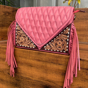Nouveaux Designers de mode Sac à bandoulière de luxe à franges en cuir repoussé à la main pour femmes Sacs à main avec enveloppe à bandoulière matelassée personnalisés - Product Image 3