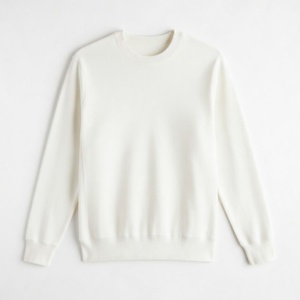 Sweat-shirts pour couples automne-hiver, en coton pur, couleur unie, col rond rétro, pull simple pour homme, vêtements de sport décontractés - Product Image 2