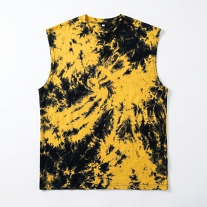 Camiseta sin mangas vintage para hombre con efecto tie-dye, personalizable, de primera calidad, suave y transpirable, ideal para el verano y la playa. - Product Image 5