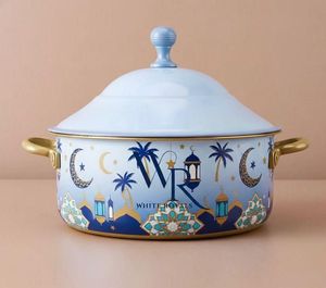 Nouvelle Casserole Moderne Écologique en Acier Inoxydable Isolée, Prête pour Induction, Motif Floral Pastel, avec Couvercle Élégant - Product Image 5