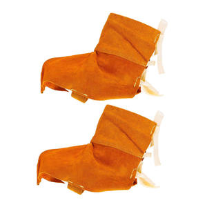 Protège-pieds en cuir personnalisé pour travaux de soudage, couvre-chaussures de sécurité pour soudeurs en cuir de vachette pleine fleur, portables et durables - Product Image 1